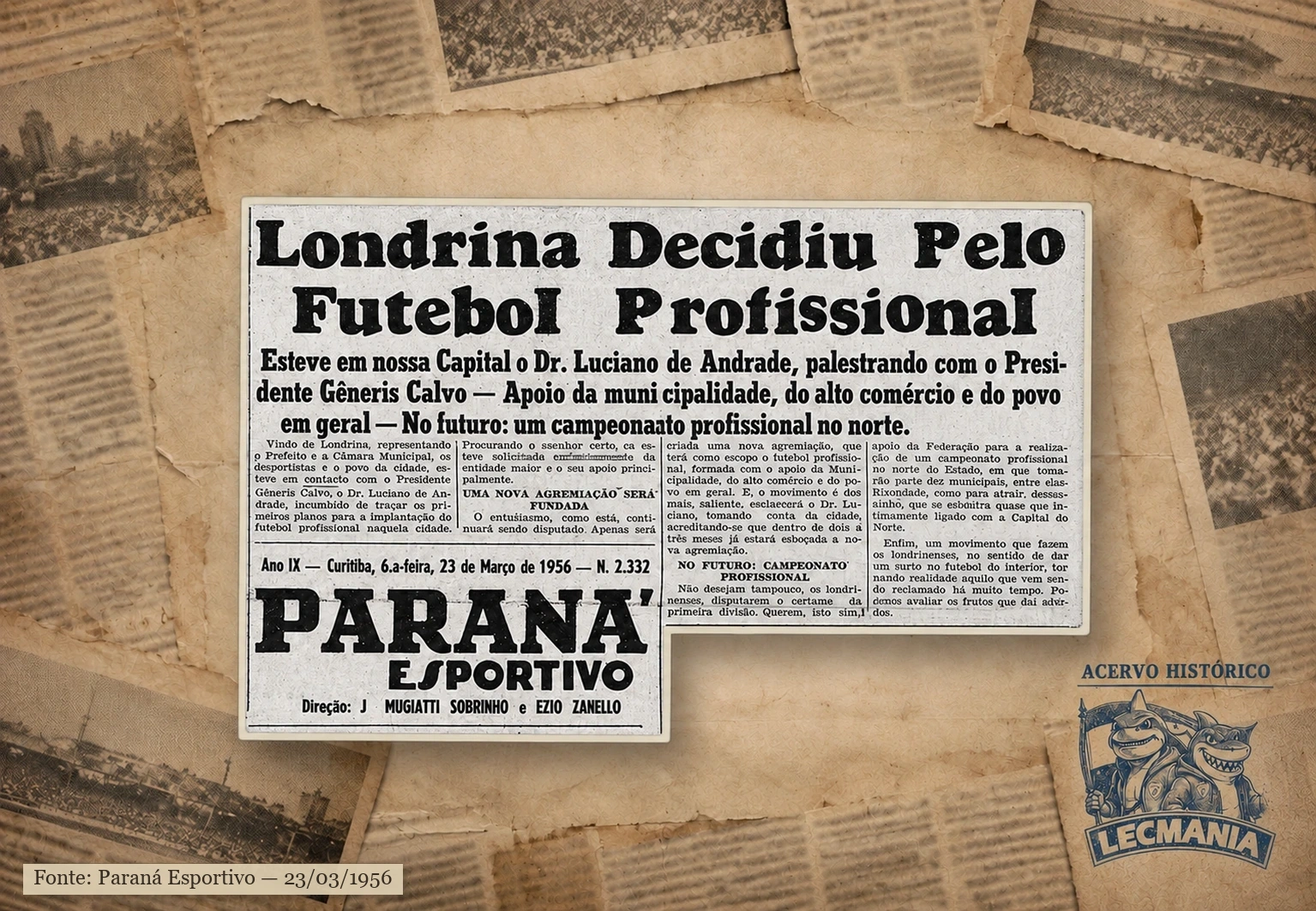 Londrina decidiu pelo futebol profissional